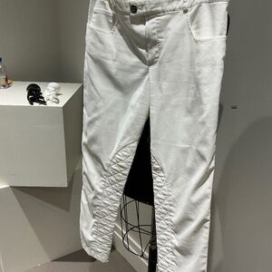 Chanel White Riding  Jeans